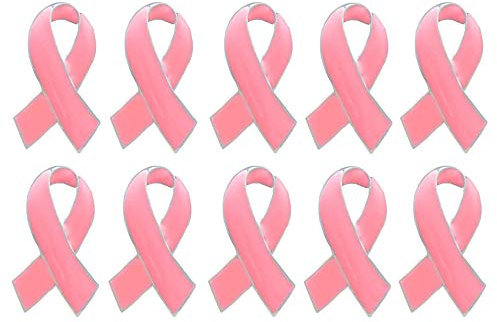 VOANZO 10 pièces/ensemble bijoux pour femmes émail rose ruban broche broches survivant sensibilisation au Cancer du sein espoir revers boutons Badges, Alliage De Zinc,Ruban