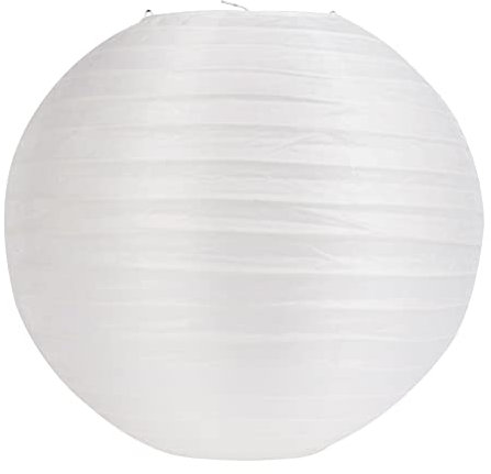 DAZONE® 30 Stücke Weiße Papier Laterne Lampions rund Lampenschirm + 30er Warmweiße Mini LED-Ballons Lichter Hochtzeit Dekoration Papierlaterne (40cm)