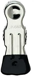 MAWA Metallklammern Polyclip, 10 Stück, Universal-Klammer, rutschhemmend ummantelter Clip, materialschonender Halt, vielseitig einsetzbar, 5.5 cm, Schwarz