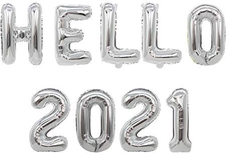 2021 Neujahrs-Abschlusssaison Aluminium-Ballon-Set, Nummernbuchstaben-Ballon-Set, Weihnachtsfeier-Dekoration, Neujahrs- und Weihnachtsfeier-Dekorationsset ?Silber?