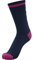 hummel Mixte Chaussettes D'intérieur Elite Low Pa, CORAIL BLEU/ROSE THÉ, 39-42 EU