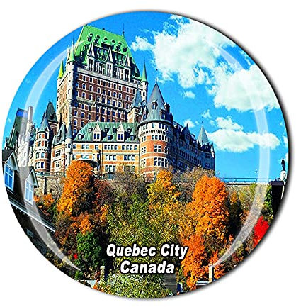Quebec City Kanada Kühlschrankmagnet für Kühlschrank, Souvenir, Geschenk, Kristall-Magnet-Sticker-Kollektion