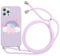 Yoedge Collier Coque Compatible avec Huawei P20 Lite 5,84, Étui de Téléphone avec Cordon Ultra Mince Souple TPU Bumper Housse TPU 360 Degrés Antichoc avec Cordon Réglable, Alpaga
