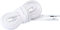 CORD ON - Lacci di cotone cerato o lucidato piatto. Larghezza 6 mm - 1 paio (Bianco, 90 cm)