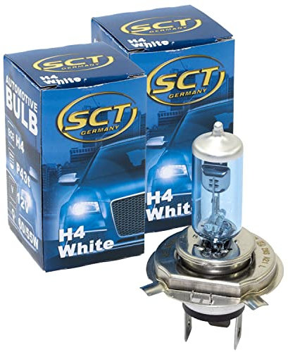 Glühbirne H4 White Plasma Xenon 12V 60/55W P43t Halogen SCT Lampe Birne Glühlampe 2 Stück