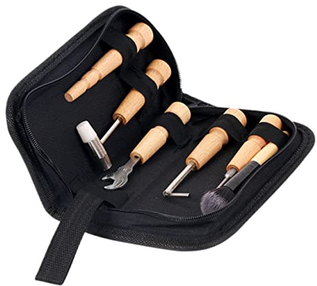 Mikinona Guitar Repair Tool for Cleaning and Maintenance Includes Tuning Tools and Accessories for Fretboard Oil Application and String Changes for Guitar Setup and Repairs