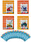 THE TWIDDLERS 12 Mini Malbücher für Kinder, A5-Format - 16 lustige Designs mit 4 Buntstiften und Aufklebern - Partygeschenke für Kinder von 4-8 Jahren, Mini Malbuch Mitgebsel