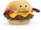 Jellycat Lustiger Burger – 11 cm x 11 cm x 11 cm