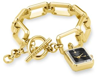 Rosefield Studio Damen-Armbanduhr 23K Vergoldetes Stahlarmband 15x18.5mm