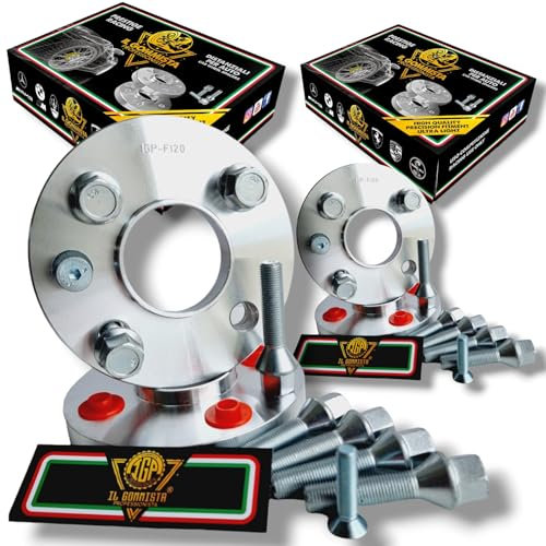IGP 4 Distanziali Ruote 12 + 16 mm Compatibili Con Smart 4 fori + Bulloni in acciaio Fortwo 453 Fourfour 453 Brabus dal 2014 al 2024