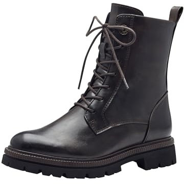 Marco Tozzi Damen Stiefeletten zum Schnüren mit Reißverschluss Vegan, Braun (Mocca), 41