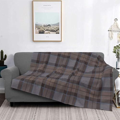Decke Outlander Fraser Tartan Plaid Kleinere warme Flanell-Fleece-Plüsch-weiche Sofa-Überwurfdecke als Bettdecke/Bettlaken 150 x 200 cm