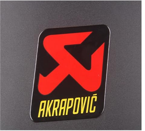 ELLIAT Motorradzubehör kompatibel Akrapovic Modifizierte hochtemperaturbeständige dekorative Aufkleber for Auspuffrohre Universal-Aluminium erfüllt (Color : 8.8X5cm)