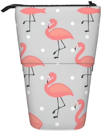 Bxzpzplj Trousse à crayons télescopique avec imprimé flamant rose et pastèque pour adolescents, fournitures scolaires, flamant rose, Taille unique