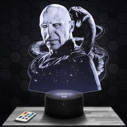 Lampe Volde mort, Dekoration für Jungen und Mädchenzimmer, 3D-Lampe Fantasiefilm Magie, Geschenkidee Volde mort, Geschenkidee für Bürodekoration. Originelle Geschenk Weihnachtenidee für Teenager