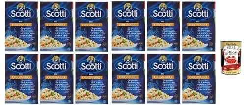 Italian Gourmet Riso Originario italiano Rundkorn Reis Vakuum 12 x 500g | Chicchi piccoli e tondi, ideale per minestre, arancini und klassische Risotti, Gesamtnettogewicht 6 kg + Kostenlos Polpa 400g