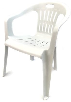 Ecoplast | Sedie da Giardino per Bambino in Plastica, Colore Bianco, 355x265x500