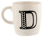 FabFinds Hugga Mug with Initials Classic Ceramic Mug Large Gift Coffee Cups 330ml (D)