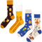 Halbur Bier Socken Herren, Oktoberfest Lustige Socken Bier Geschenk 2 Paar Rutschfest und Schweißabsorbierend für Bierliebhaber Sport, Laufen, Fußball 43-46