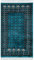 Amma Carpets Kleiner Wollteppich, handgefertigt, geknotet, traditionelles Parda-Design, Türkis, 0,6 x 0,9 m