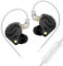 keephifi KZ ZS12 PRO X IEM, 1DD 5BA IEM kopfhörer KZ In-Ear-Monitor-Ohrhörer KZ IEM mit hochreinem versilbertem Kabel für verlustfreie Übertragung (Standard Version, mit Mikro)