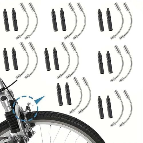 8 Sets V Brake Noodles, V Bike Brake Noodles Bicycle Cable Guide Pipe V Brakes Bike Repair Parts Cycling Brake Pipes Rubber Hoses for Road Mountain Bicycle Accessories