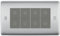 BG NBSTDM4G Brushed Steel 4 Gang Quad Master Touch Dimmer Switch Grey Inserts
