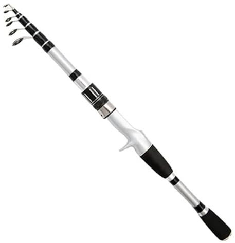 EKalgretrA Stipprute Ultraleichte und Harte Teleskop-Angelrute, tragbar, Lange Wurfstange aus Kohlefaser, 1,5–2,4 m, schnelles Action-Angelgerät Teleskopangel(Casting Rod,2.4m)