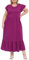 Moon Wood Estivo Vestito Lungo Donna Abito Lunghi Curvy Elegante Abito Casual Donna con Tasche Taglie Forti Viola 4XL