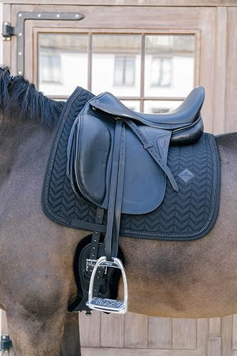 Kentucky Horsewear - Tapis de selle - incl Chaîne en Métal - Tapis de Selle - Dressage - Noir