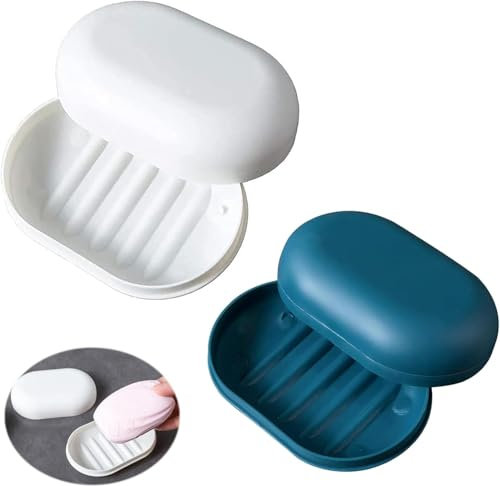 2Pcs Travel Soap Case Box – Soap Boxes with Lids, Portable & Leak-Proof, Ideal for Travel, Camping, Home Use – Compact, Durable Soap Storage for On-the-Go Convenience