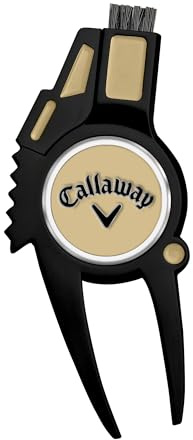 Callaway, 4-in-1, Golf, Pitchgabel, Reparaturwerkzeug, Schwarz/Gold