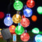 AUAUY Solar Lichterkette Aussen Wetterfest, 7M 50 LED 8 Modi IP65 Solarlichterkette Kristall Kugeln Außen/Innen Lichter Beleuchtung für Balkon Terassen Garten Bäume Weihnachten Partys Fenster-Bunt