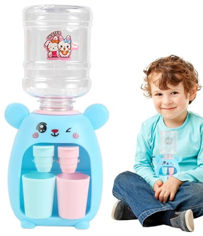 Dispensador de Agua en Miniatura,Dispensador de Agua para niños,Juguete para máquina de Agua y Bebidas con Jugo de Conejito con 2 Tazas - Juguete Doble del Agua Potable del Mercado de Agua para el