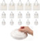 JIYIN 15 Pack Adhesive Picture Hangers, Pictures Hanging Hooks Without Nails Invisible Adhesive Wall Plate Hangers Sticky Picture Hanger for Displaying Photo Frame Foamboard Plate Wall Art Decor