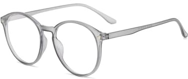 Cleemy Übergroße Blaulichtfilter Myopie Distanz Brille Leichte Kurzsichtige Brille Mode Myopia Brillen (Grau, -5.5, Dioptrien)