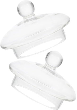COLLBATH 2pcs Transparent Teapot Lid Replacement for Tea Kettle Heat Resistant Cover for Enhanced Brewing Experience Office Tea House