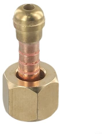 TIG WP26 Stromkabelverbinder Vordermutter Gewinde Schweißbrenner Gasanschluss Messing Material, für DIY Taschenlampe Reparaturset, 16 1,5 mm (Kupferrohr 8 mm)