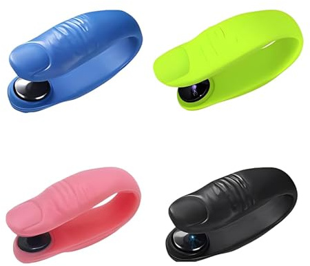 4 Stück Skills Borderline, Skills Panikattacken, Panikattacken Hilfsmittel, Skills Set, Angststörung Hilfsmittel,Finger Griffe für Handtherapie in Grün, Rosa, Blau und Schwarz