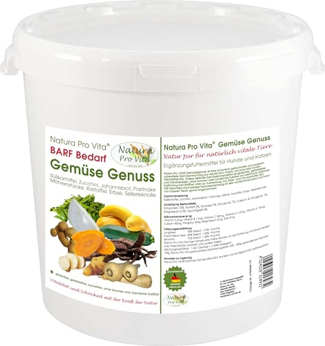 Gemüsemischung für Hunde kalorienarmes Barf Gemüse Abnehmen Hund glutenfrei getreidefrei Natura Pro Vita Gemüsegenuss 2kg