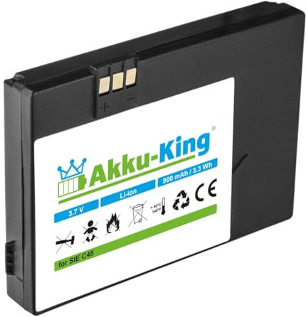 Akku-King Akku Li-Ion kompatibel mit Siemens A50 C45 M45 M46 M50 MT50 ersetzt V30145-K1310-X213