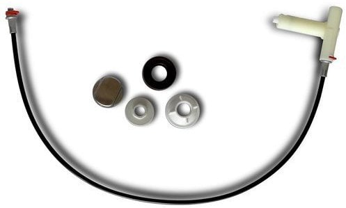 Cable Bowden para fregaderos Franke con colador integrado como válvula excéntrica de 3 1/2 en ambos extremos con rodillo.