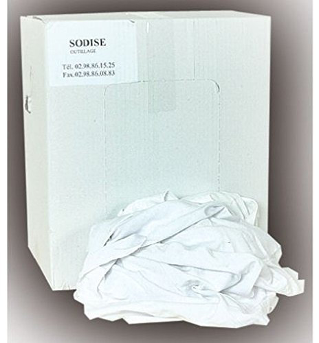Chiffon essuyage blanc en carton de 10kg