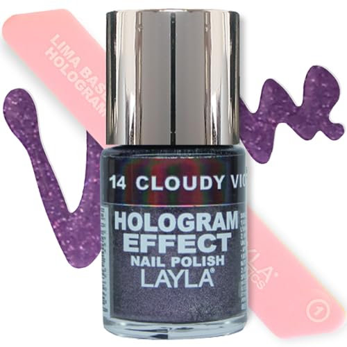 Layla Cosmetics Hologram Effect Nagellack - cloudy violet, 1er pack (1 x 0.01 l)