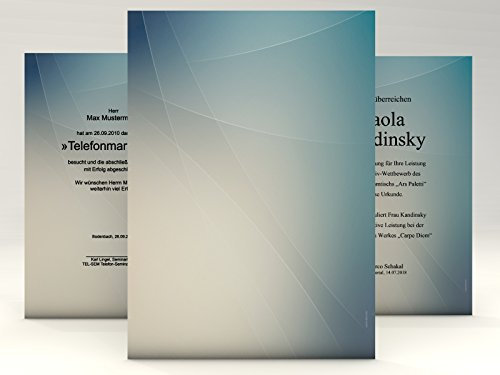 Urkundenpapier Conture 50 Blatt | modern | für Urkunden Zertifikate | DIN A4 190g/qm | hochwertig | Briefpapier | Kartonpapier | certificate paper | Blanko Urkunde | Anerkennung Papier