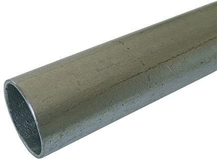 B&T Metall Tubo rotondo in acciaio zincato, Ø 42,4 x 3,2 mm (1 1/4), lunghezza ca. 2,0 m | Tubo di costruzione ST 37, zincato a caldo, profilo cavo