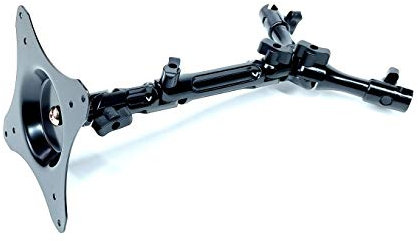 Alle aus robustem Aluminium Legierung Metall kurz Länge Typ TV/Monitor Kopfstütze Halterung mit einem Stahl-Teller, dass 75 und 100 mm VESA Standard Löcher
