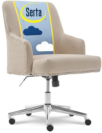 Serta Style Leighton Chaise de Bureau en Tissu sergé Beige