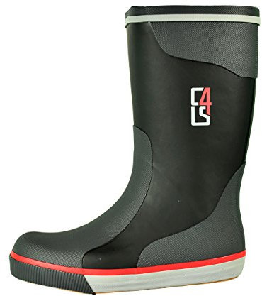 crazy4sailing Damen Herren Segelstiefel Gummistiefel, Schwarz, 44 EU