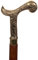 Eleganter Gehstock TM22056 Holz mit Messinggriff Derby Griff Spazierstock Gehhilfe 100cm Stock zerlegbar in 3 Teile ideal zum verreisen